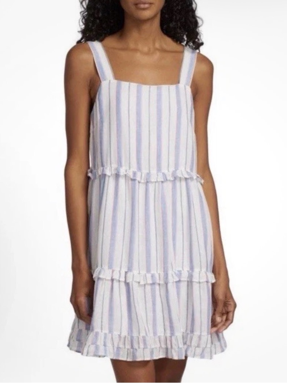 Rails Stripe Sundress in White, Light Blue & Pink